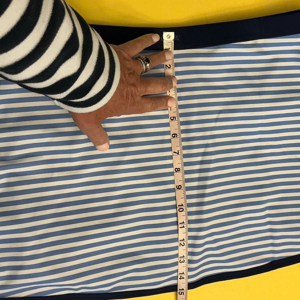 J. Crew Cloudstretch striped wrap active skirt skort sz large Pickleball tennis - Picture 8 of 8